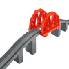Big Size Bricks Track Train Switch Straight Curved Rail Tracks City Traffic Large Building Bricks Bridge Toys Compatible Duploes 2