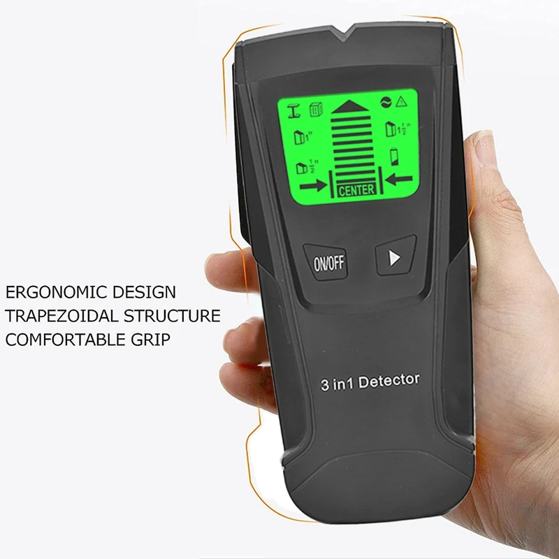 Wall Metal Detector Electronic Wood Studs Finder Wire Scanner LCD Display TH210 Black Durable Easy To Use