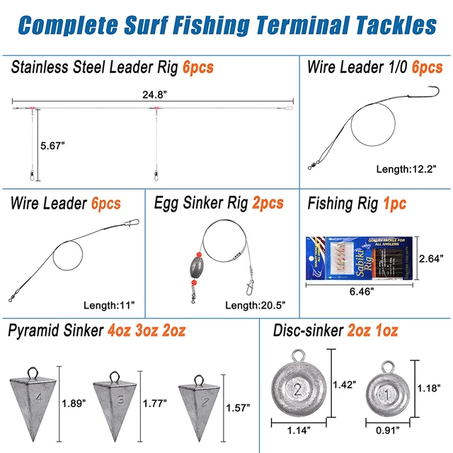 Surf Fishing rig Kit 160pcs Saltwater Ocean Fishing Gear Rigs Minnow Lures  Spoon Bucktail Jig Fishing weights Tackle box - AliExpress
