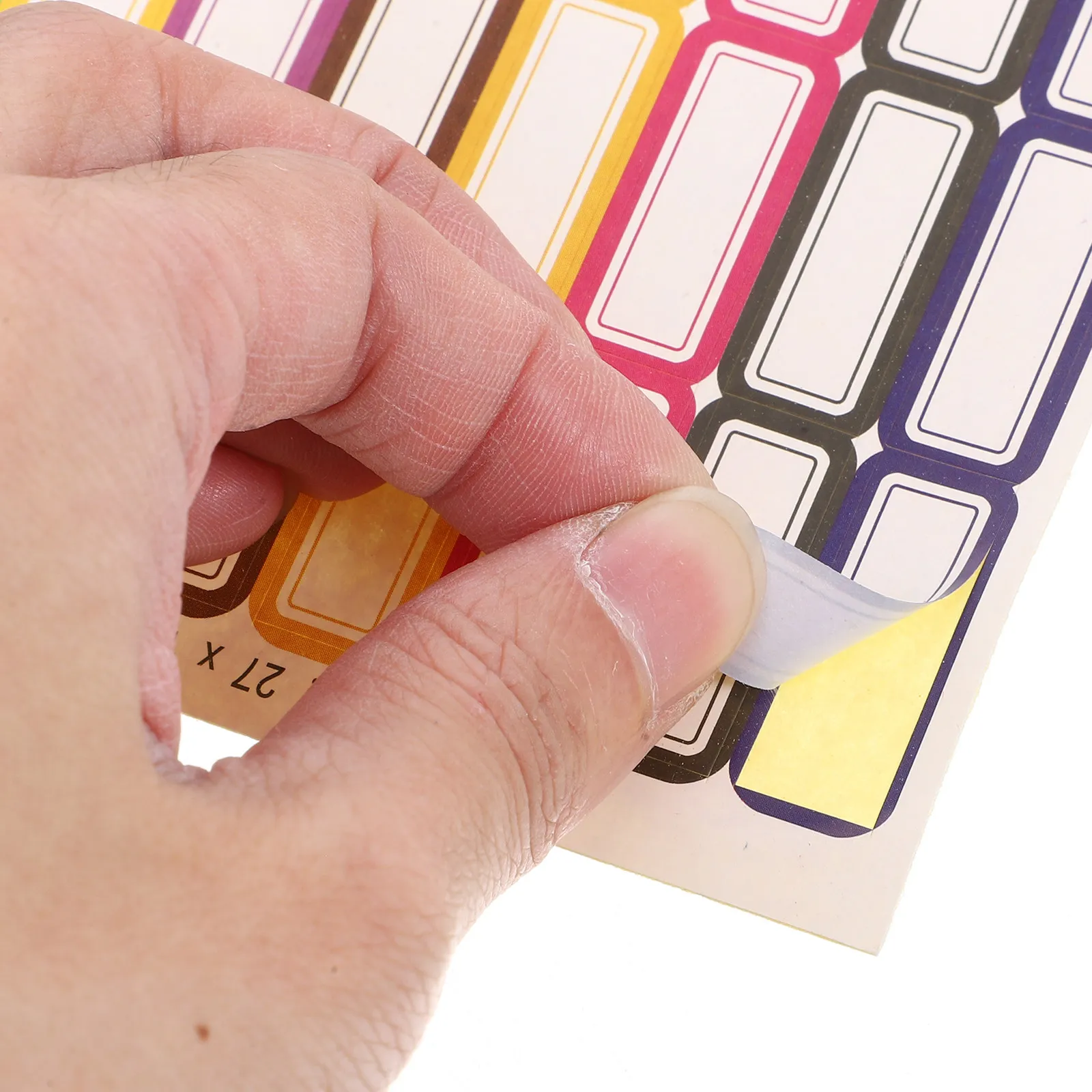 20매 자체 접착식 이름표 런치박스, 서랍, 바인더, 실험실 튜브, 사무실, 학교용 방수 생생한 색상