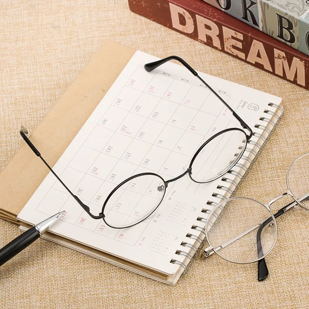 Fashion Classic Metal Round Myopia Glasses Women Men Ultra Light Resin Nearsighted Glasses Vision Care Diopter Eyewear -1.0~-4.0 2