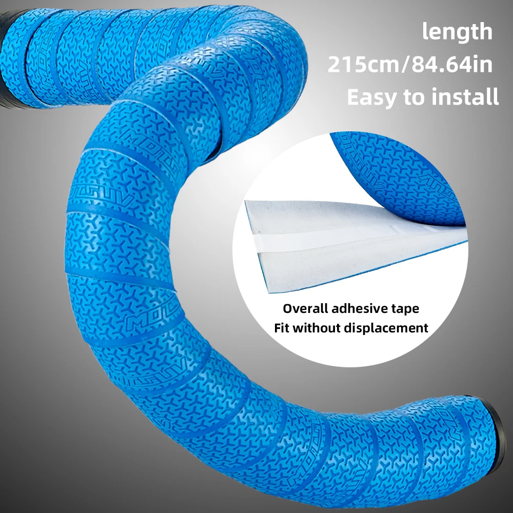 Bike Handlebar Tape MOTSUV Road Bike Handlebar Tape Cycling EVA Soft Winding Handle Bandage Anti-slip Shock Absorption Speed Bicycle Accessories