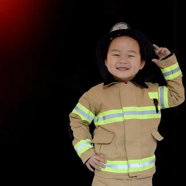 2Pcs Decorative Fire Helmets Simulated Firefighter Hats Adorable Children Toys 5