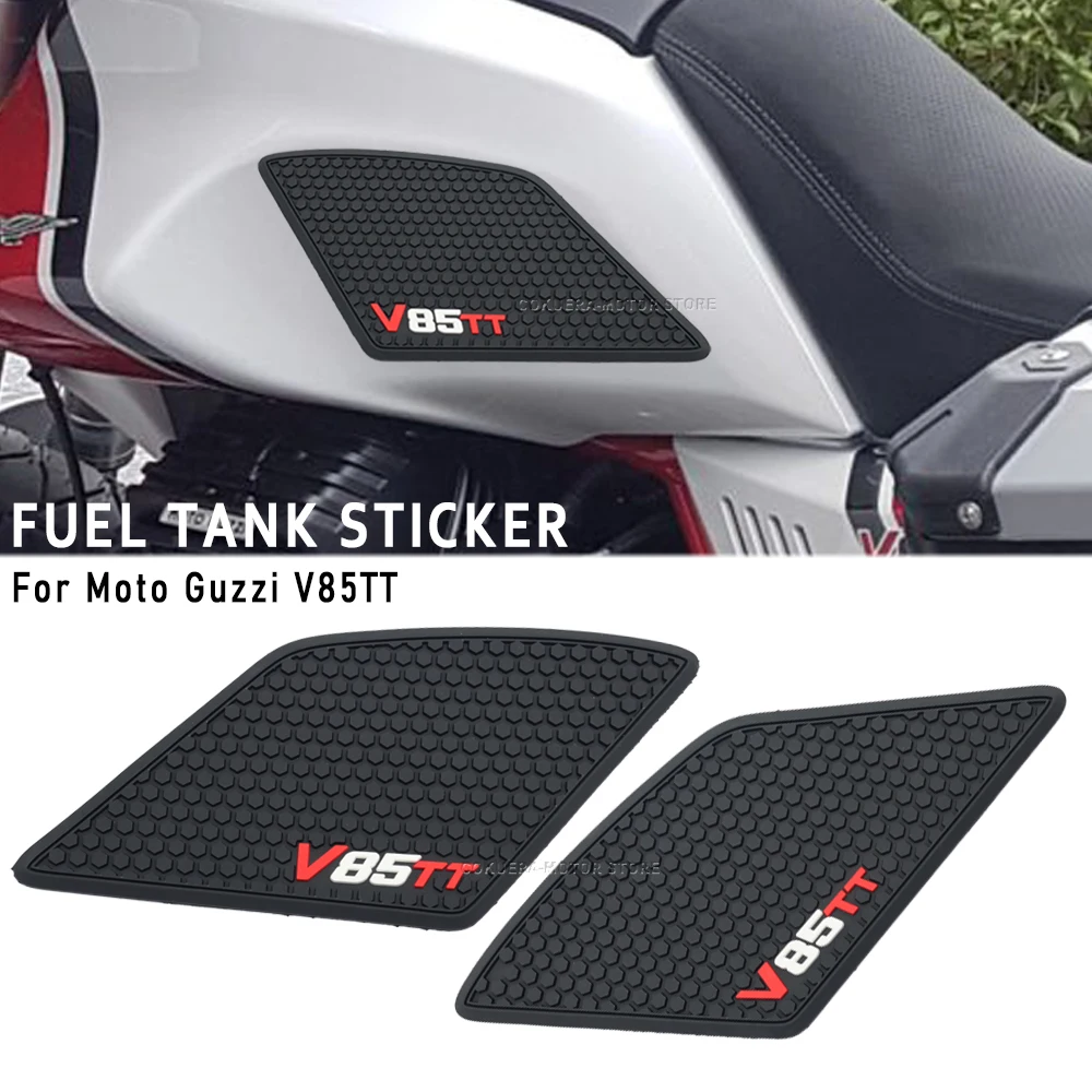 

For Moto Guzzi V85TT V85 TT Motorcycle accessories Non-Slip Side Fuel Tank Stickers Pad Rubber Sticker For Moto Guzzi V85TT V85