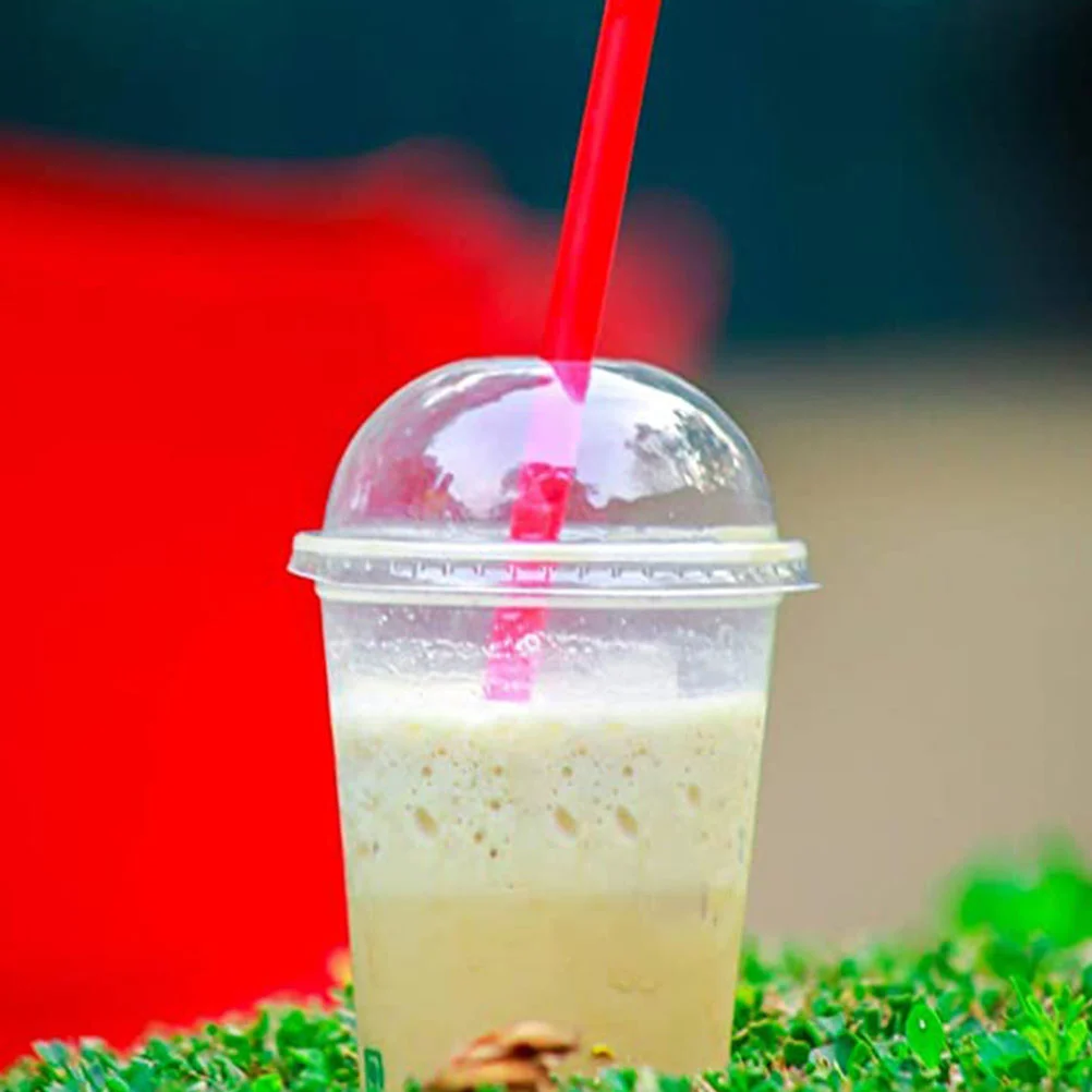 Glasses With Lid 50pcs 460/600ml Disposable Transparent Plastic Juice Yogurt Cups Milk Tea Juice Cold Drink Smoothie plastic cups
