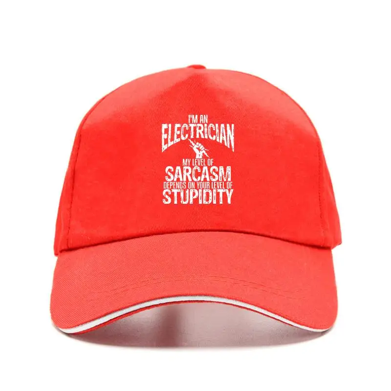

Hot men's fun casual print Baseball Cap Im an Electrician my level of Sarcasm depends on your Cotton fashion 2020 trend Baseball