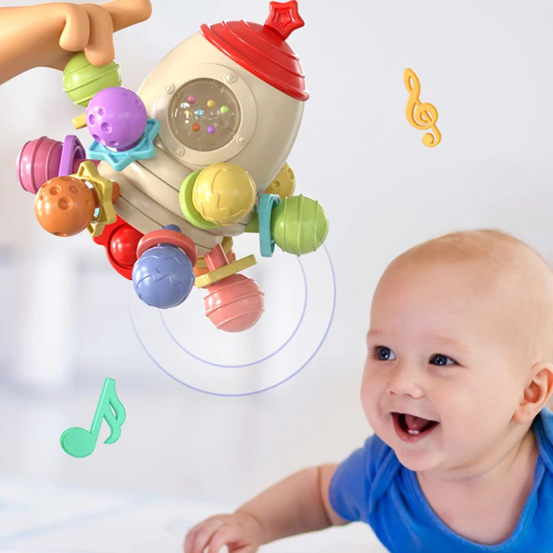 

Baby Toys 0 12 Months Infant Rattle Sensory Teether Toy for Newborn Baby Grasping Activities Development Sensory Toys for Babies