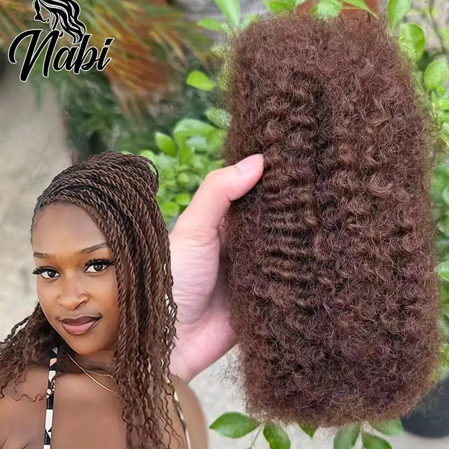 QVR Micro Twist 4C Afro Kinky Human Hair Bulk 30g/Pack Braiding Bulk Hair No Attachment Remy Peruvian Braiding Hair 3
