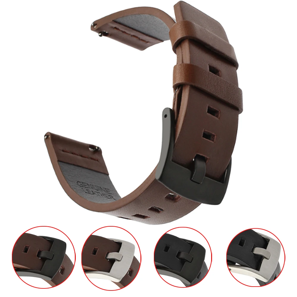 NORTH EDGE APACHE-46 Premium Leather Smartwatch Strap