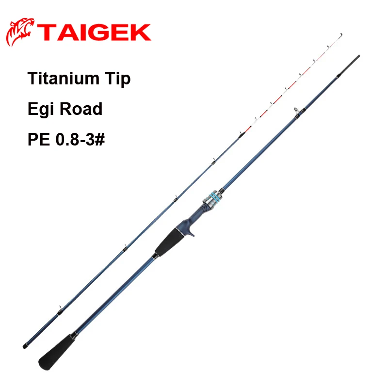 TAIGEK Cuttlefish Light Saltwater Jigging Rod Squid Boat Fishing