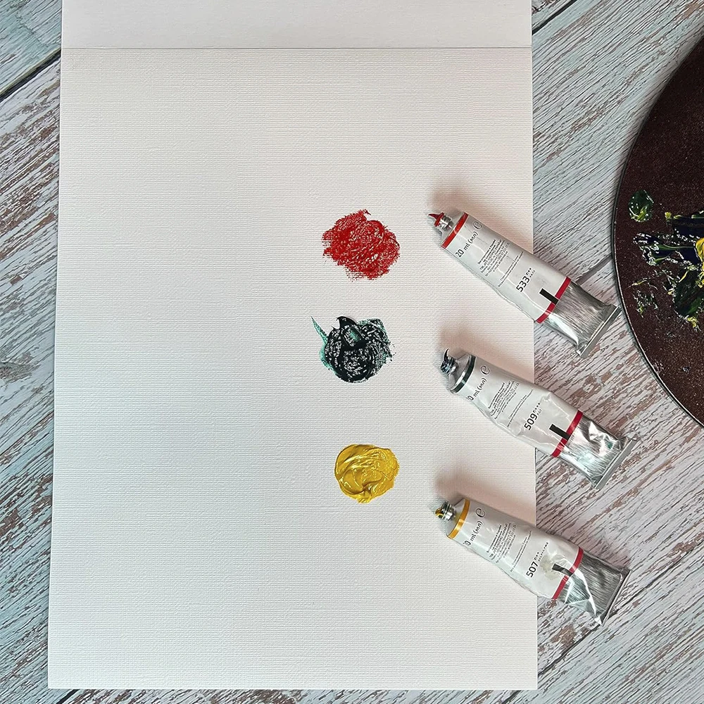 아크릴 및 유화를 위한 프라이밍 무산성 캔버스 종이 패드, 혼합 미디어 기술용 미술 용품, 9 인치 x 12 인치 280g, 10 매