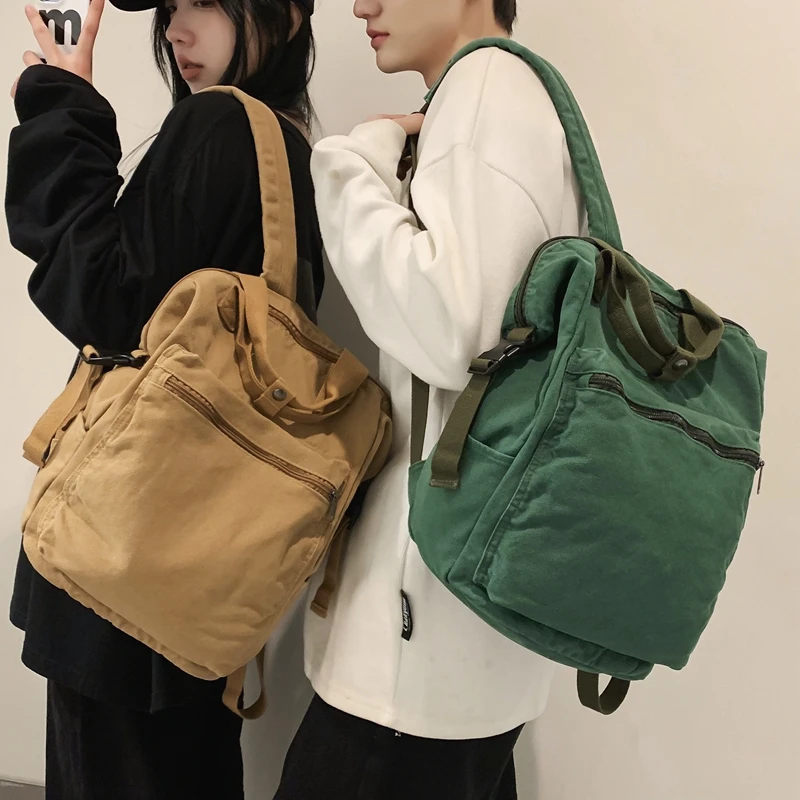 Backpack School Bags For Teenagers Boys Girl Students Canvas College Wind Travel Laptop Bag Backpack