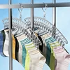 10/20Pegs Stainless Steel Clothes Drying Hanger Windproof Clothing Rack Clips Sock Laundry Airer Hanger Underwear Socks Holder 4