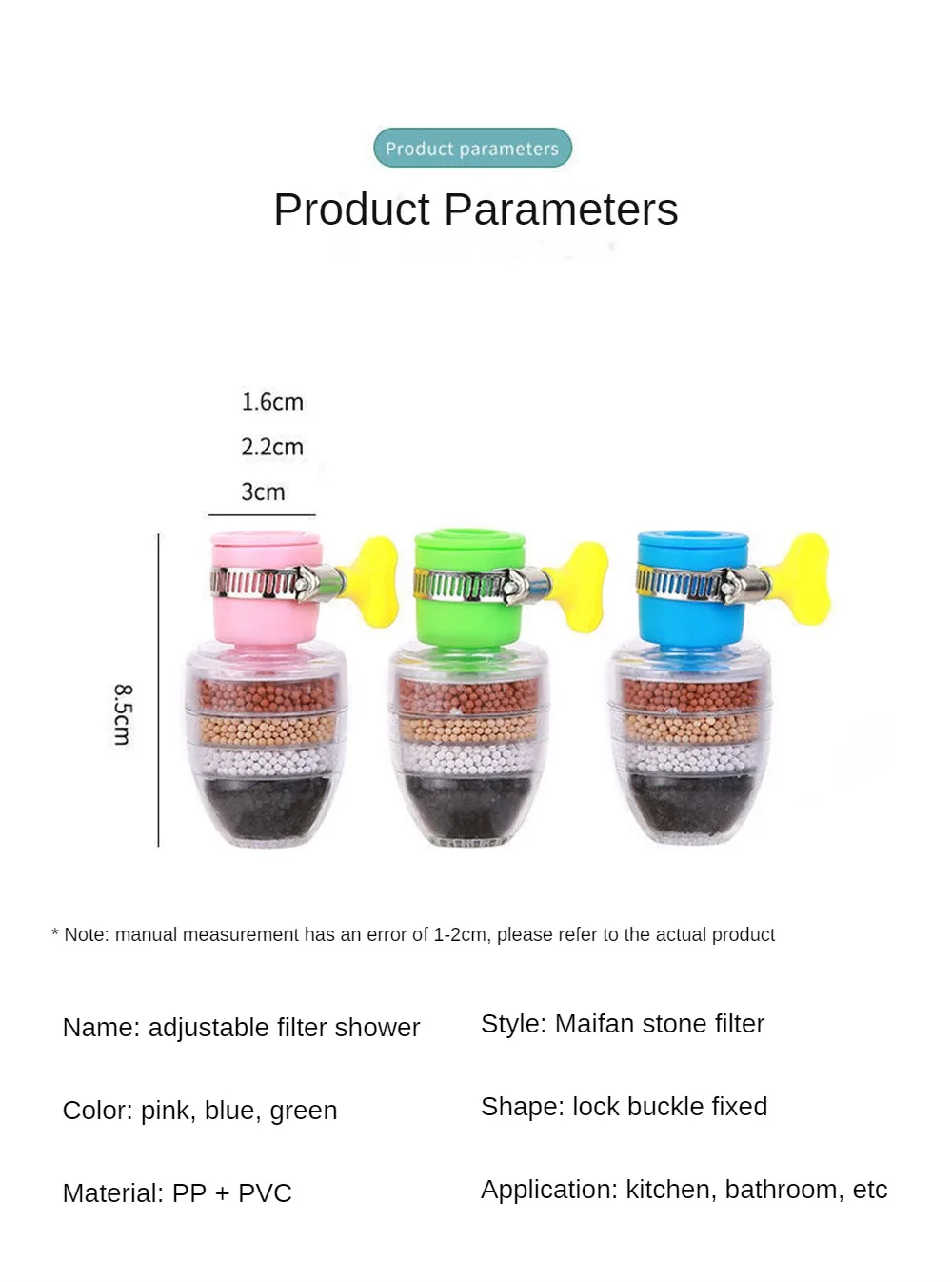 Description Picture 3 of itemShowerheads Faucet Water Filter Household Retractable Rotatable Splash-proof Small Shower Water Filter Ordinary Faucet Universal