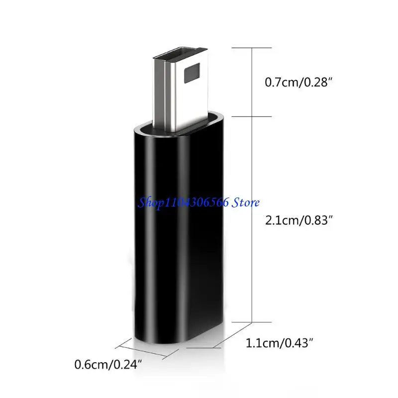 02DD USB C 여성 미니 USB 남성 어댑터 USB 유형 C 노트북 노트북 키보드 480Mbps 용 미니 USB 어댑터 변환기