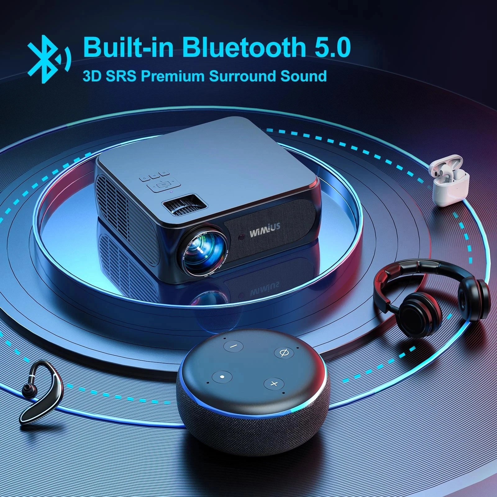 35％OFF プロジェクター WiFi Bluetooth ホームシアター４K ワイヤレス