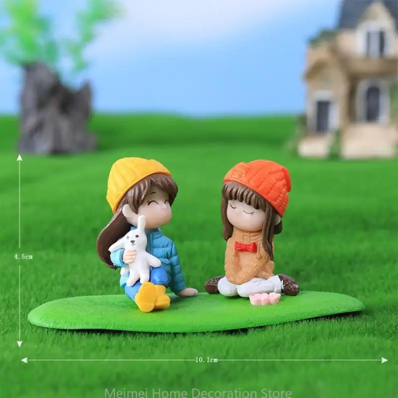 H7BF Fairy Garden Fairies Figurines Miniature Garden Girl Lawn Fairy Accessory
