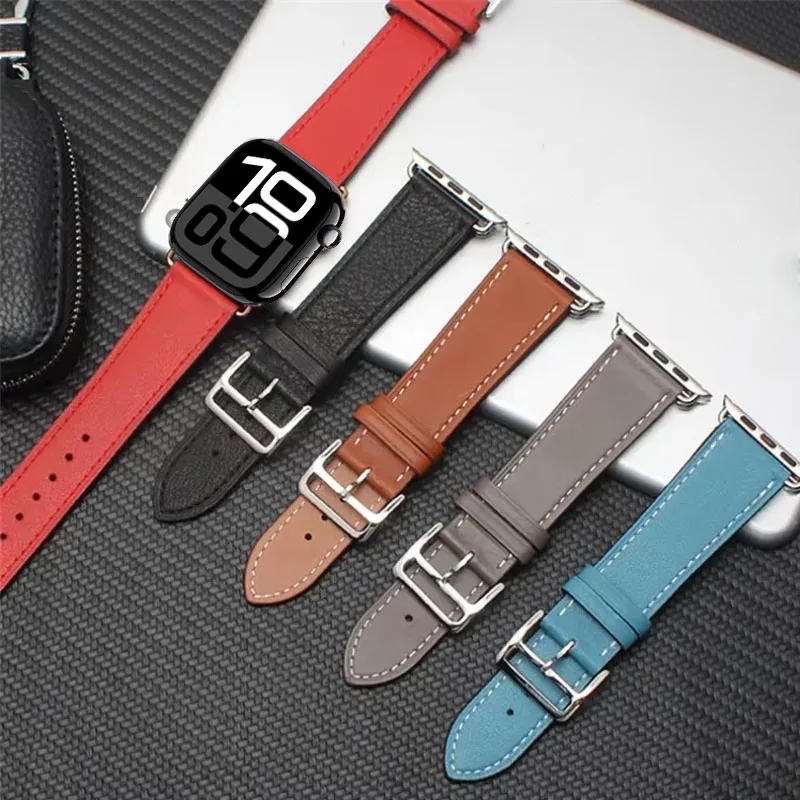 Elegant Leather Strap for Apple Watch - Business Bracelet Edition