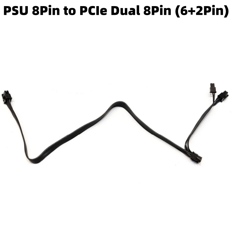 PSU 8Pin to PCIe Dual 8Pin 6+2Pin GPU Power Cable for Cooler Master V550 V650 V750 V850 V1000 V2 GOLD Modular Power Flat Cable