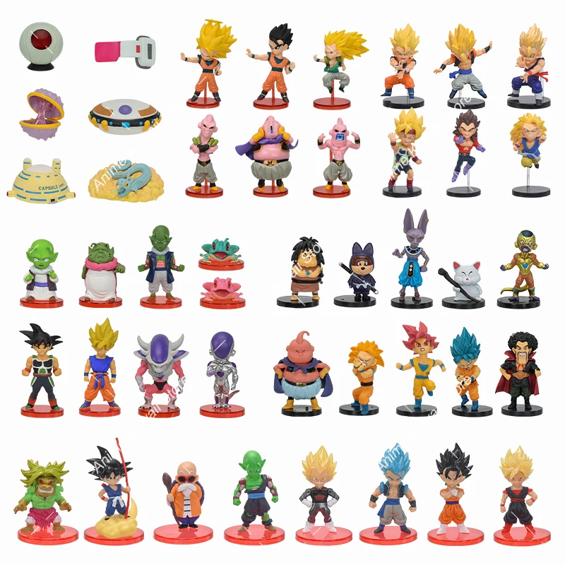 

6pcs/8pcs/12pcs/16pcs/18pcs Super Saiyan Dragon Ball Z Figures Mini Goku Gohan Vegeta Piccolo Majin Buu Cell Model Toys Doll