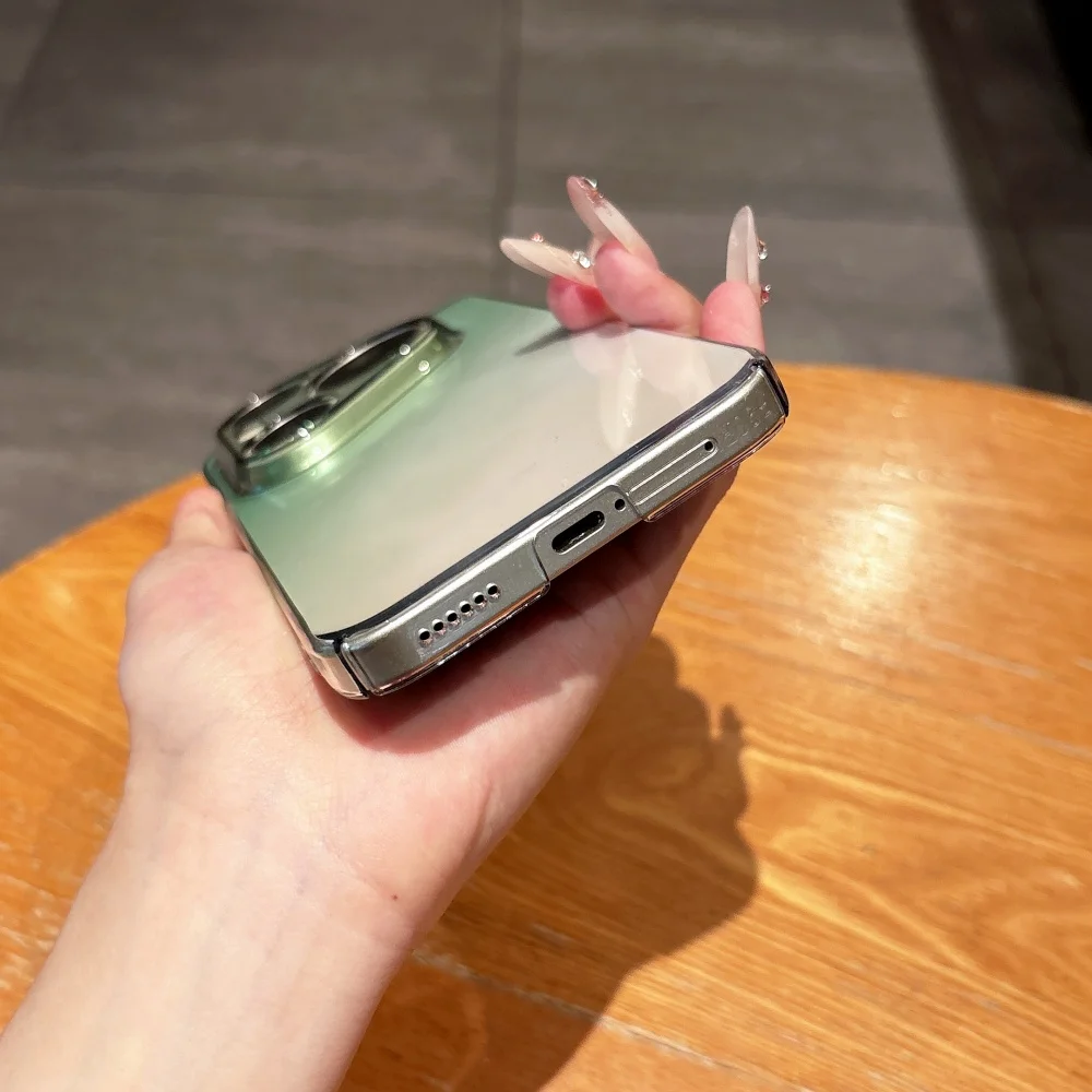 Luxury Slim Gradient Transparent Phone Case with Camera Protection & Shockproof Cover