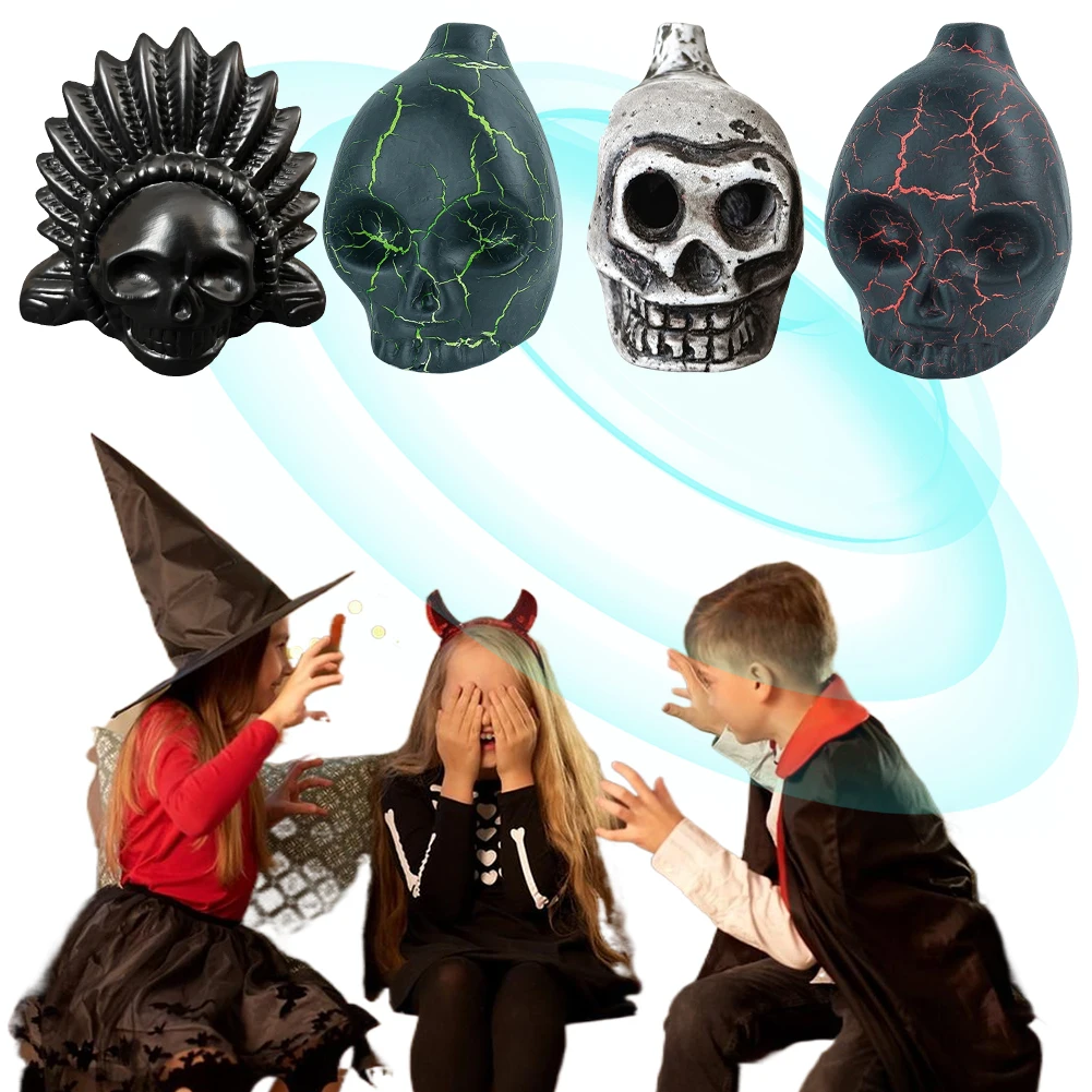 Horror scream whistle Spooky Aztec Death Whistle Screaming Aztec Loud Human Scream War Whistle Skull High Decibel Halloween Prank Props