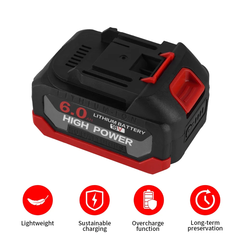 ONEVAN 18V Rechargeable Battery Lithium 6.0AH High Capacity Battery For Makita Electric Power Tool Cordless Electrc Saw Battery