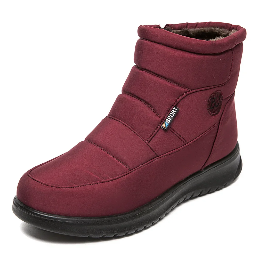 Women's Winter Ankle Boots - Lightweight, Waterproof, Plush Lined, Slip-On Design For Cold Weather