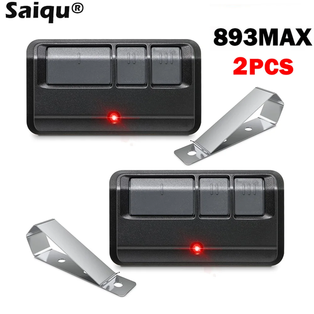 

893MAX 2PCS Wireless Remote Control Garage Door Opener Clip For 893LM 891LM 371LM 971LM 81LM Gate Transmitter