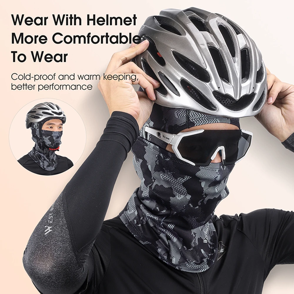 

WEST BIKING Winter Warm Cycling Cap Soft Fleece Balaclava Sport Scarf Neck Warmer Ski Bicycle Motocycle Running Cap Bike Hat