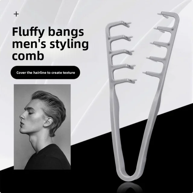 2pc Men's Styling Comb for Hair Gripping and Styling Fluffy Hair with Top Textured Perm Front Spiny Design Hairdressing Tool 5