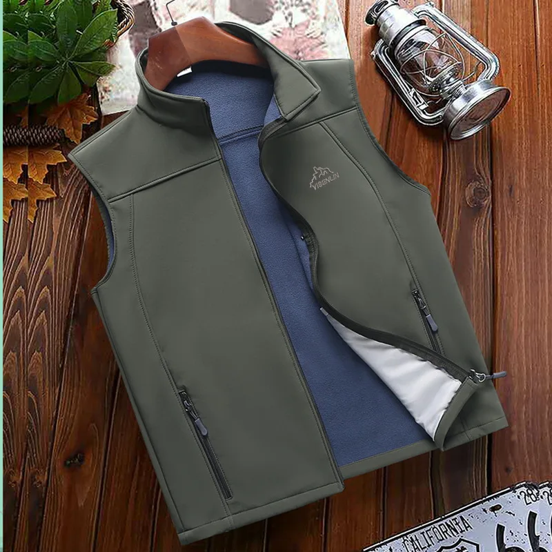Spring Autumn Outdoor Softshell Vest Jackets Fleece Waistcoats Outdoor Sportswear Hiking Fishing Tactical Sleeveless Chalecos