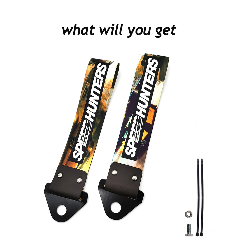 JDM Racing Sports Style Tow Strap Universal Race Towing Bars Nylon Car Trailer Ropes Hook Fake Taxi HKS Osaka JDM