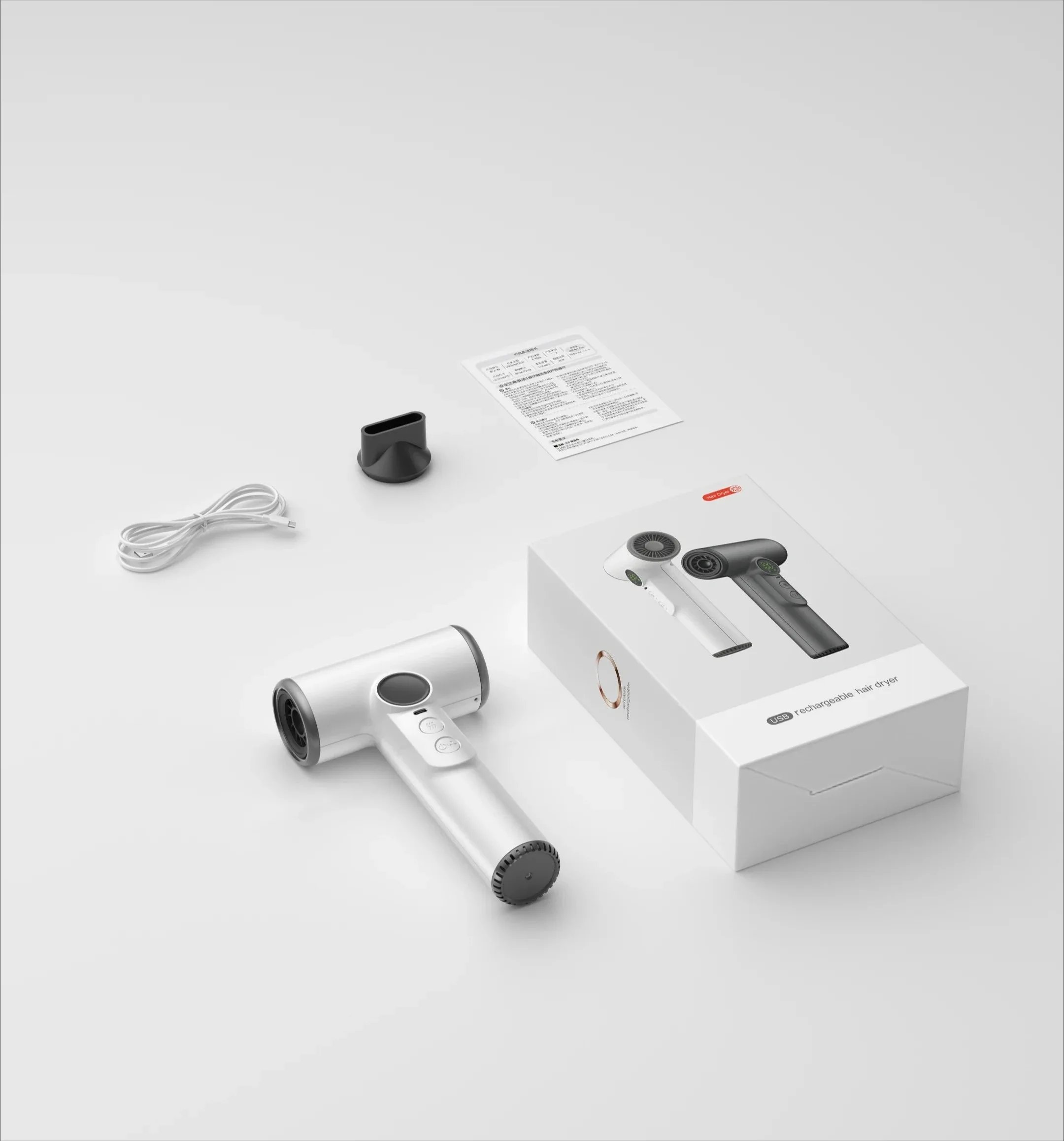 New Super Portable Wireless Hair Dryer 30000 Rpm High-Speed Dry Cold Warm Wind Children's Home Travel USB Charging 100Gears - Image 2