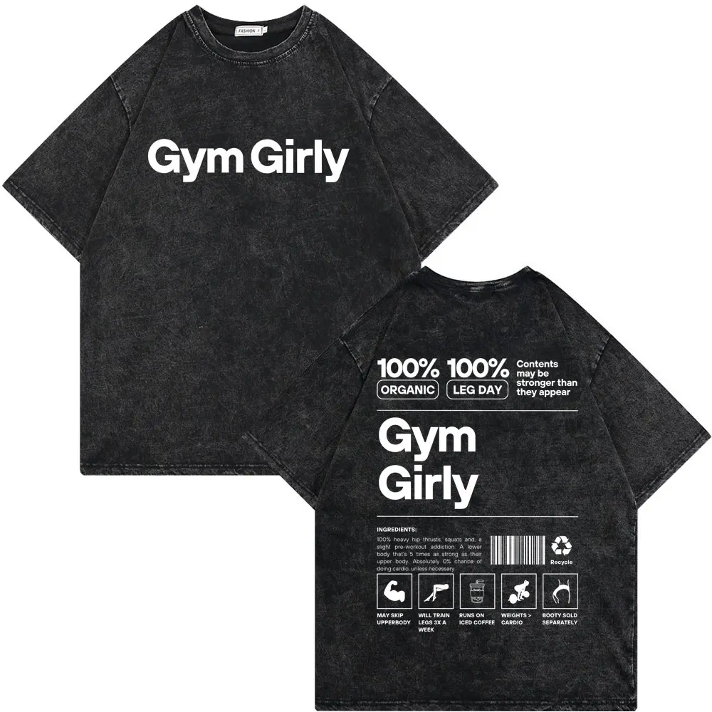 Vintage Washed Old Skeleton Gym Pump Cover T-shirts Male Oversized T Shirt Men Women Funny Fitness Workout Bodybuilding Tshirt 6