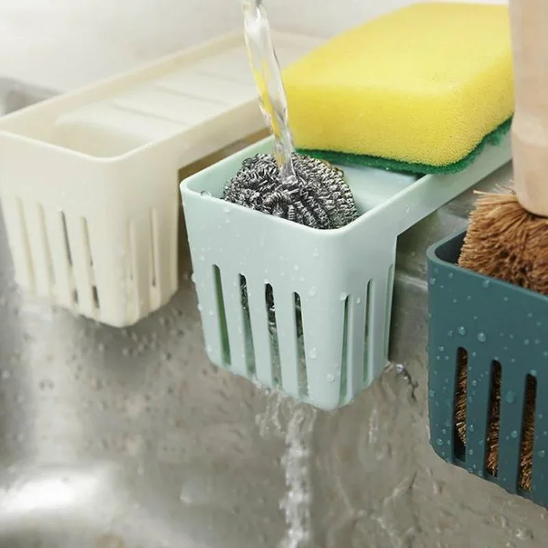 Kitchen water sink drain rack spoon fork container bracket water filter rack