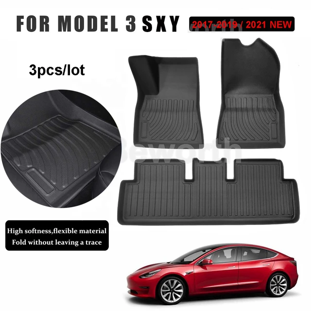 Tapis Intérieur Caoutchouc pour Tesla Model 3