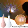 Peacock Projector Lamp Remote Control Night Light Bedside Colorful Atmosphere Light Creative Wall-mounted 9 modes Christmas Gift 3