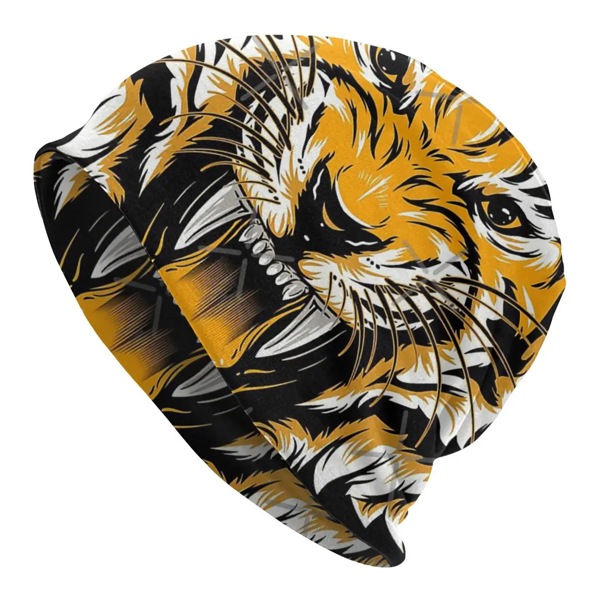 

Шапка-бини в стиле хип-хоп с тигровым принтом