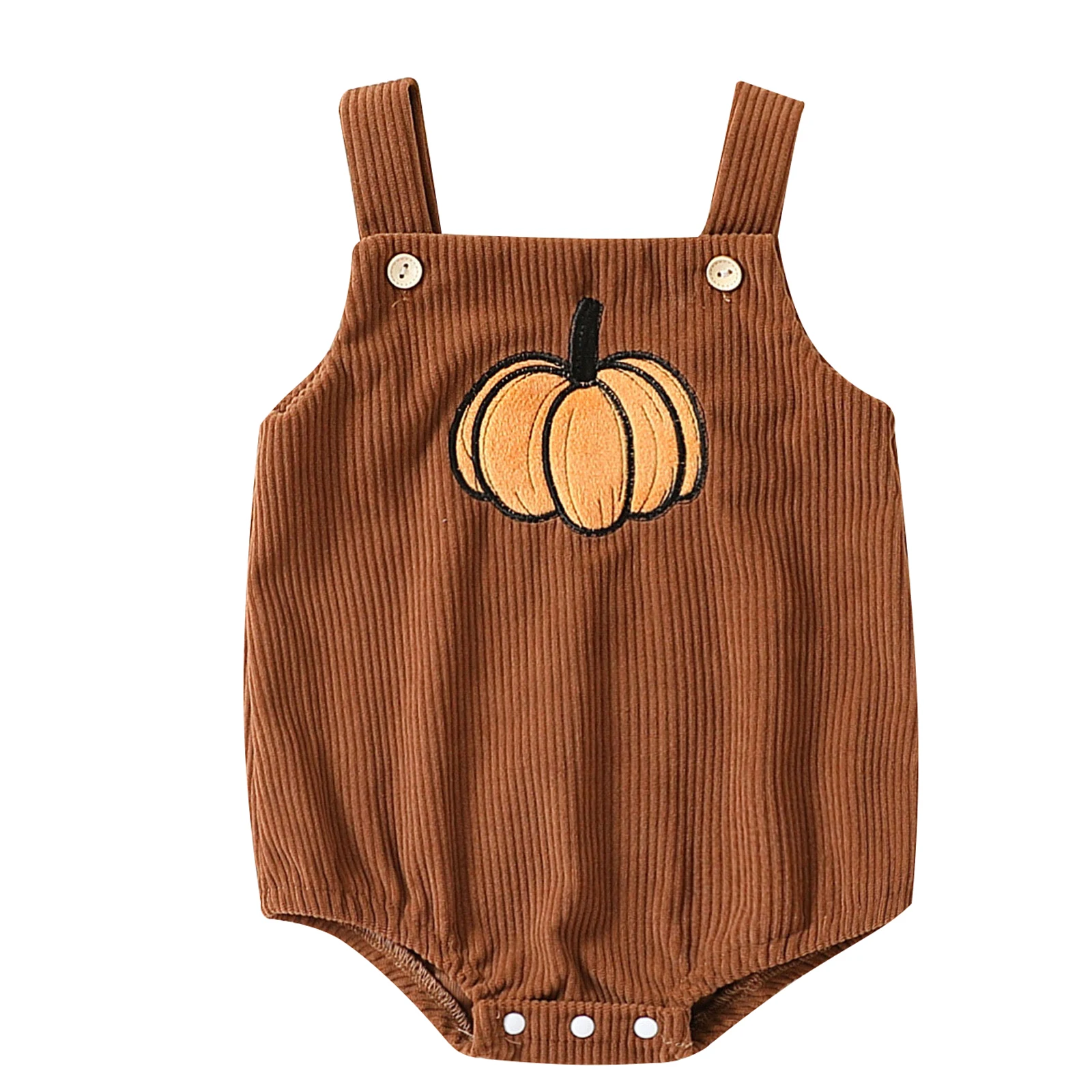 

Toddler Baby Ribbed Corduroy Cotton Romper Bodysuit Sleeveless Overalls Jumpsuit for Halloween Christmas Theme Party Photography