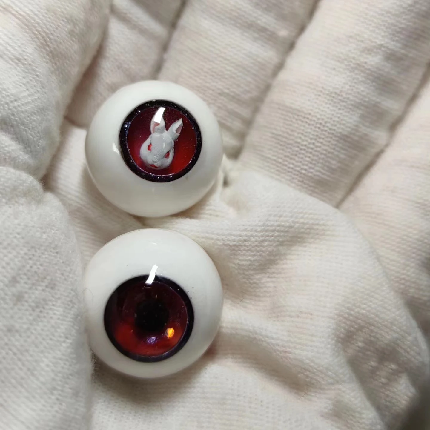 Neue BJD-Puppenaugen aus Harz, reine Kreisaugen, DIY handgefertigte Augen, Puppenzubehör, 16/18/20/22mm Puppengipsaugen – Detail 1