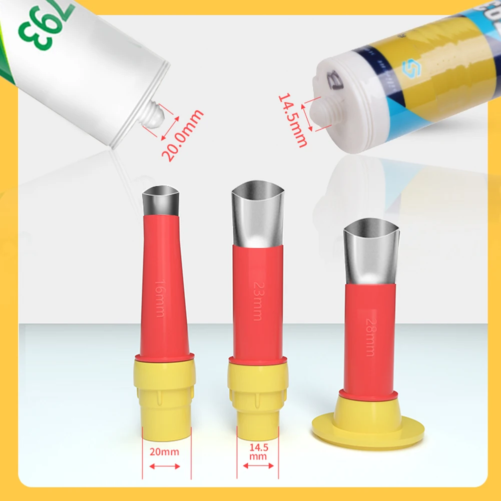 22PCS Stainless Steel Caulk Nozzle Applicator Caulking Finisher Glue Tool Kitchen Bathroom Sink Silicone Sealant Finishing Tool 3