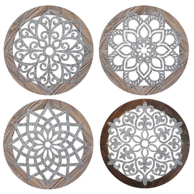 Farmhouse Wall Decor Heritage Round Wall Decor Art Wooden Hanging