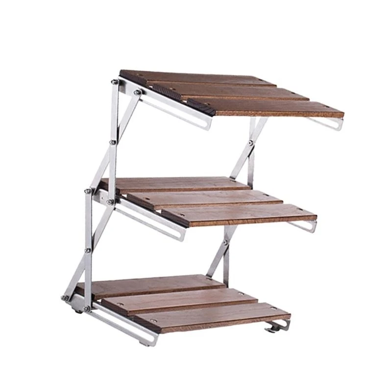 Camping Folding Storage Rack Display Organisatoren faltbare Rack mit 3 Schicht 69HD – Detail 8
