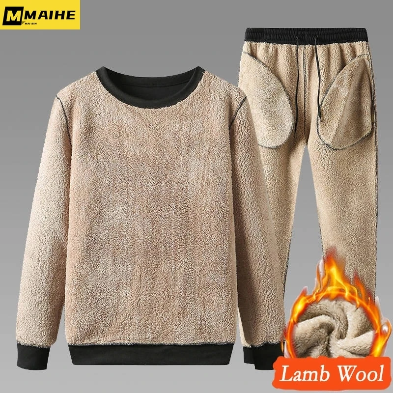 Warm Sport Suit Men 1-3 Pieces/Set Winter Sportsuit 2022 New Thermal Hoodies Sets Fleece Tracksuit Windproof Gym Run Sportswear