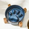 New Slow Food Bowl Ceramic Food Bowl for Dogs and Cats Slow Food Bowl Pet Supplies Anti Knock Anti Choke Feeder 3