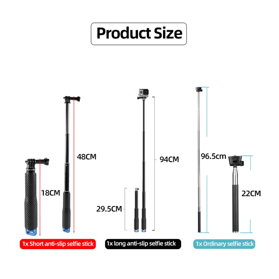 Perche à Selfie, En Alliage D'aluminium De 91,4 Cm, Réglable Et Extensible Pour Osmo Pocket 3 Pour Caméras D'action Et X3