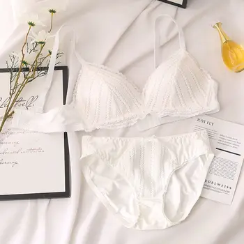 طقم حمالة صدر مطرزة للنساء طقم ملابس داخلية رافعة للصدر 5