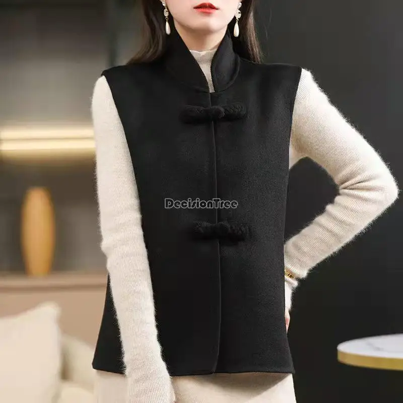 Chinese style tang suits vest autumn and Spring vest oriental style vintgae women red spring festival warm a731