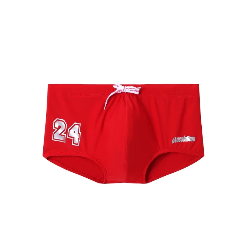 New low-rise boxer swimming trunks seaside printed letters sports casual quick-drying men's swimming trunks 5